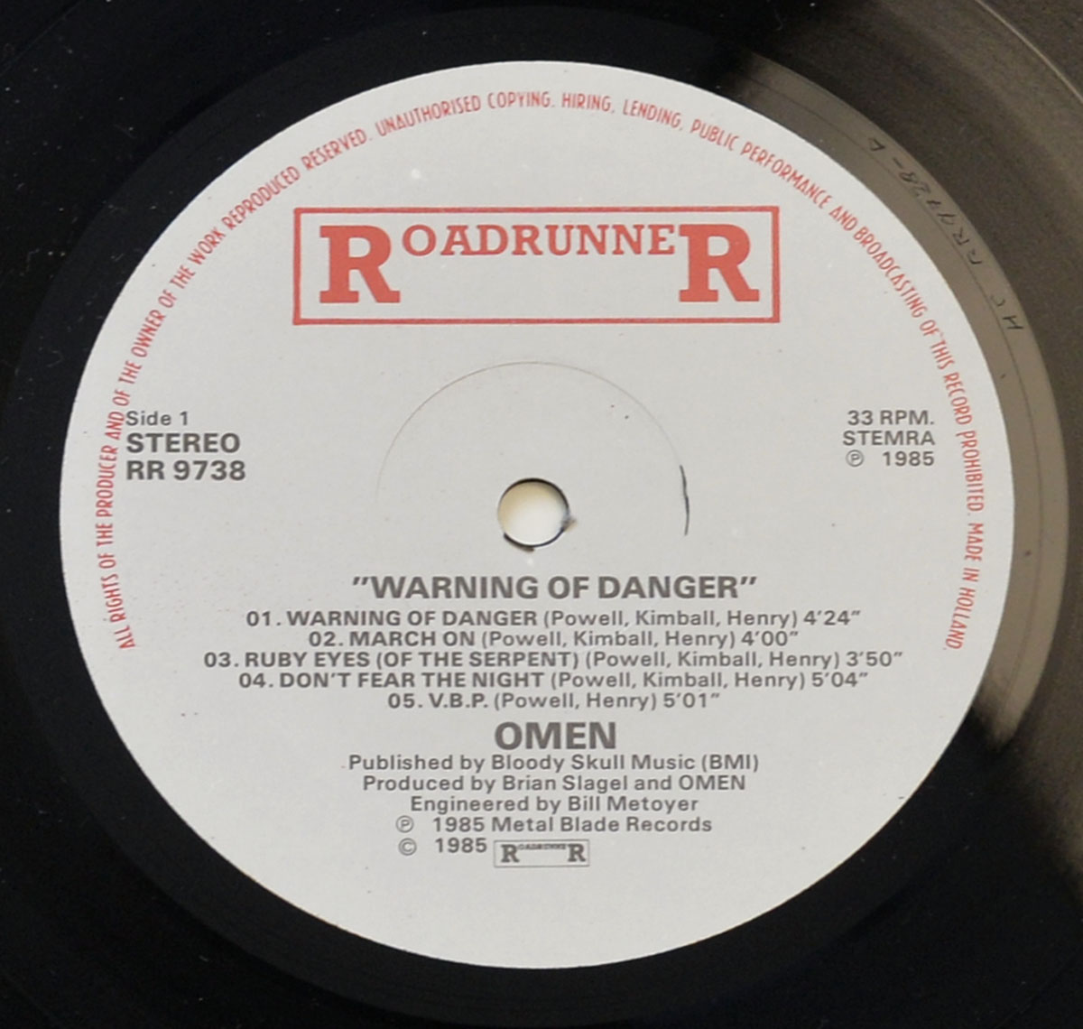 High Resolution Photo #15 OMEN - Warning of Danger RoadrunneR https://vinyl-records.nl 